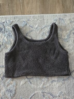 SHEIN Fuzzy Cropped Bra Top